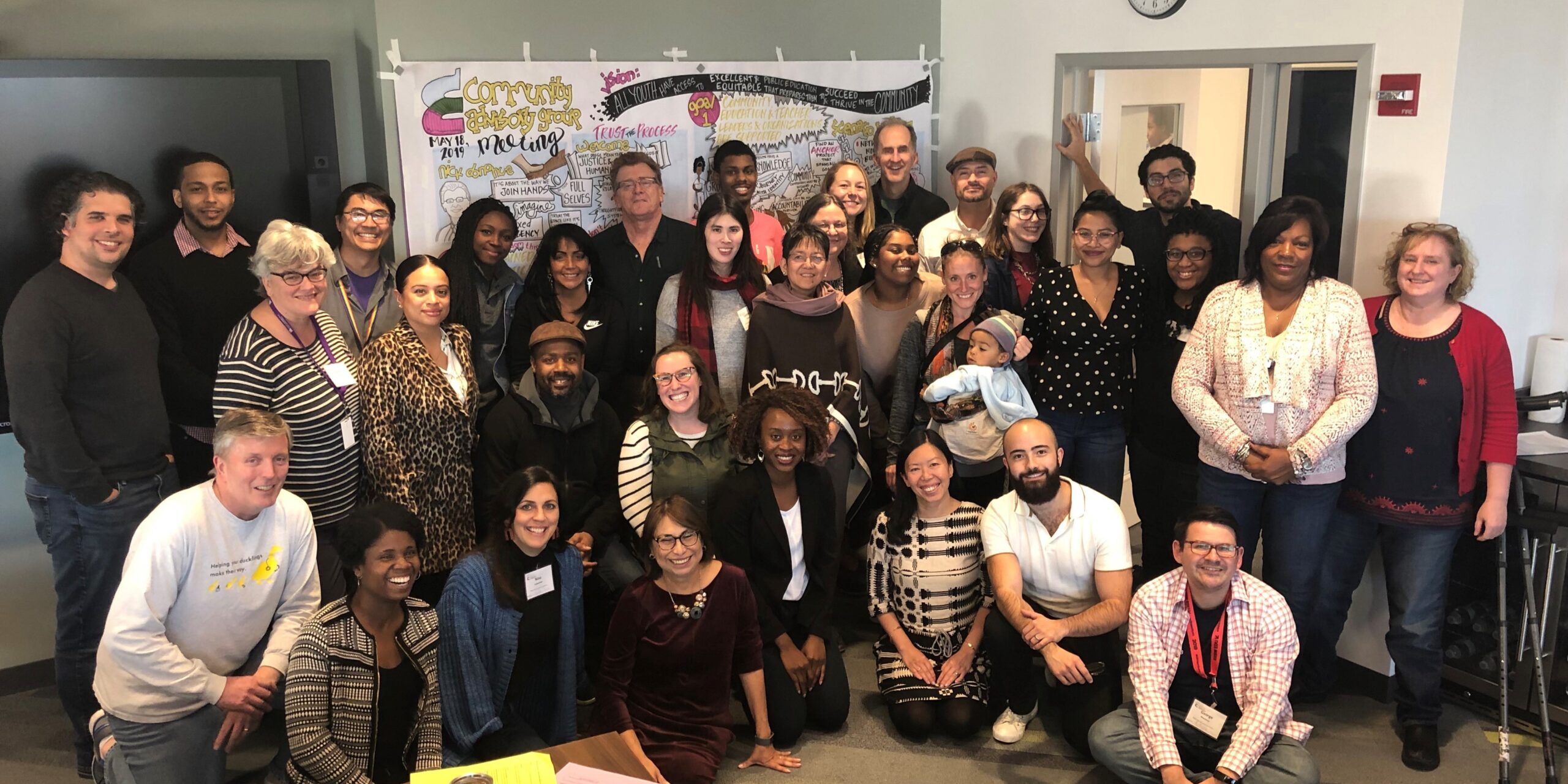 Nick Donohue with Nellie Mae staff and community advisors in 2019 Nick Donohue with Nellie Mae staff and community advisors in 2019 NME
