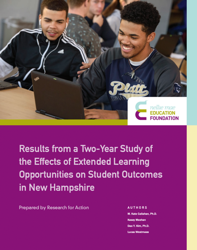 Results from a Two-Year Study of the Effects of Extended Learning Opportunities on Student Outcomes in New Hampshire Results from a Two-Year Study of the Effects of Extended Learning Opportunities on Student Outcomes in New Hampshire NME