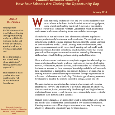 Student-centered learning one pager NME